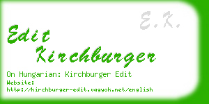 edit kirchburger business card